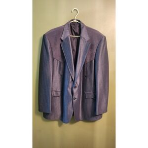 CIRCLE S mens solid gray WESTERN cowboy sport coat suit jacket‎ blazer 52L